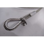 Staalkabel 8 mm RVS met Kousen, lengte 2 meter. Unused.